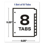 Print and Apply Index Maker Clear Label Sheet Protector Dividers with White Tabs, 8-Tab, 11 x 8.5, Clear, 1 Set