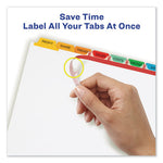 Print and Apply Index Maker Clear Label Dividers, 8-Tab, Color Tabs, 11 x 8.5, White, Traditional Color Tabs, 5 Sets