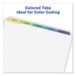 Print and Apply Index Maker Clear Label Dividers, 5-Tab, Color Tabs, 11 x 8.5, White, Contemporary Color Tabs, 5 Sets