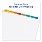 Print and Apply Index Maker Clear Label Dividers, 8-Tab, Color Tabs, 11 x 8.5, White, Traditional Color Tabs, 25 Sets