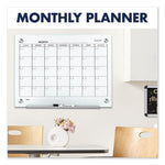 Infinity Magnetic Glass Calendar Board, One Month, 48 x 36, White Surface