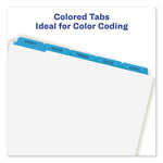 Print and Apply Index Maker Clear Label Dividers, 5-Tab, Color Tabs, 11 x 8.5, White, Blue Tabs, 5 Sets
