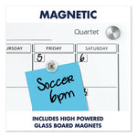 Infinity Magnetic Glass Calendar Board, One Month, 48 x 36, White Surface