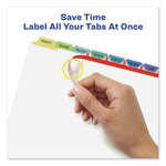 Print and Apply Index Maker Clear Label Dividers, 8-Tab, Color Tabs, 11 x 8.5, White, Contemporary Color Tabs, 5 Sets