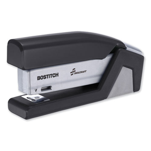 7520015668649 SKILCRAFT Compact Stapler, 15-Sheet Capacity, Black/Gray