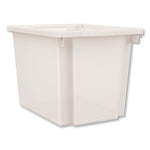 Flagship Storage Bins, 3 Sections, 12.75" x 16" x 12", Translucent White