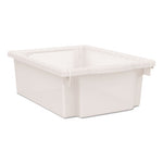 Flagship Storage Bins, 3 Sections, 12.75" x 16" x 6", Translucent White