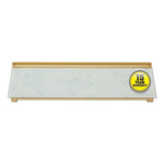 Glass Dry Erase Desktop Computer Pad, 18 x 6, Marble Surface