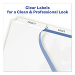 Print and Apply Index Maker Clear Label Dividers, 3-Tab, White Tabs, 11 x 8.5, White, 25 Sets
