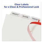 Print and Apply Index Maker Clear Label Dividers, 8-Tab, 11 x 8.5, White, 5 Sets