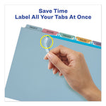 Print and Apply Index Maker Clear Label Plastic Dividers with Printable Label Strip, 5-Tab, 11 x 8.5, Assorted Tabs, 1 Set