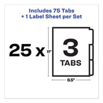 Print and Apply Index Maker Clear Label Unpunched Dividers, 3-Tab, 11 x 8.5, White, 25 Sets