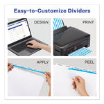 Print and Apply Index Maker Clear Label Plastic Dividers with Printable Label Strip, 5-Tab, 11 x 8.5, Assorted Tabs, 1 Set