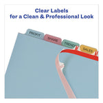 Print and Apply Index Maker Clear Label Plastic Dividers with Printable Label Strip, 8-Tab, 11 x 8.5, Assorted Tabs, 5 Sets