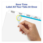 Print and Apply Index Maker Clear Label Dividers, Big Tab, 5-Tab, White Tabs, 11 x 8.5, White, 5 Sets