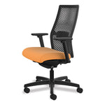 Ignition 2.0 Reactiv Mid-Back Task Chair, 17" to 22" Seat Height, Apricot Fabric Seat, Black Back, Black Base