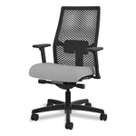 Ignition 2.0 Reactiv Mid-Back Task Chair, 17" to 22" Seat Height, Frost Fabric Seat, Black Back, Black Base