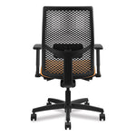 Ignition 2.0 Reactiv Mid-Back Task Chair, 17" to 22" Seat Height, Apricot Fabric Seat, Black Back, Black Base