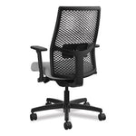 Ignition 2.0 Reactiv Mid-Back Task Chair, 17" to 22" Seat Height, Frost Fabric Seat, Black Back, Black Base