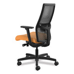 Ignition 2.0 Reactiv Mid-Back Task Chair, 17" to 22" Seat Height, Apricot Fabric Seat, Black Back, Black Base