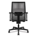 Ignition 2.0 Reactiv Mid-Back Task Chair, 17" to 22" Seat Height, Frost Fabric Seat, Black Back, Black Base