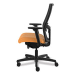 Ignition 2.0 Reactiv Mid-Back Task Chair, 17" to 22" Seat Height, Apricot Fabric Seat, Black Back, Black Base