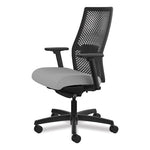 Ignition 2.0 Reactiv Mid-Back Task Chair, 17" to 22" Seat Height, Frost Fabric Seat, Black Back, Black Base