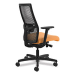 Ignition 2.0 Reactiv Mid-Back Task Chair, 17" to 22" Seat Height, Apricot Fabric Seat, Black Back, Black Base