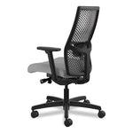 Ignition 2.0 Reactiv Mid-Back Task Chair, 17" to 22" Seat Height, Frost Fabric Seat, Black Back, Black Base