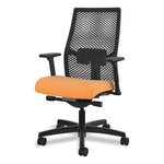 Ignition 2.0 Reactiv Mid-Back Task Chair, 17" to 22" Seat Height, Apricot Fabric Seat, Black Back, Black Base