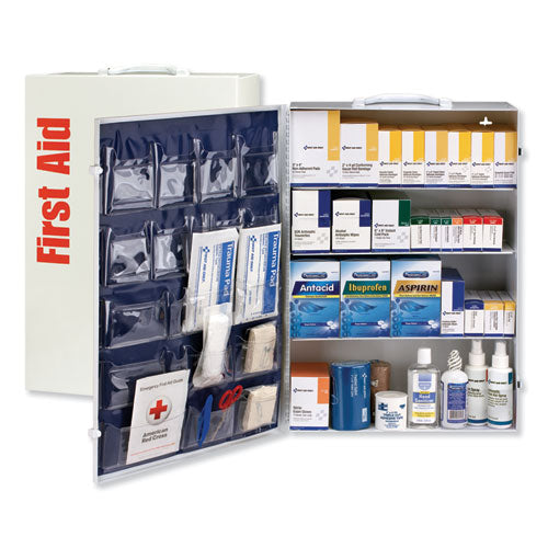 ANSI Class B+ 4 Shelf First Aid Station with Medications, 1,461 Pieces, Metal Case