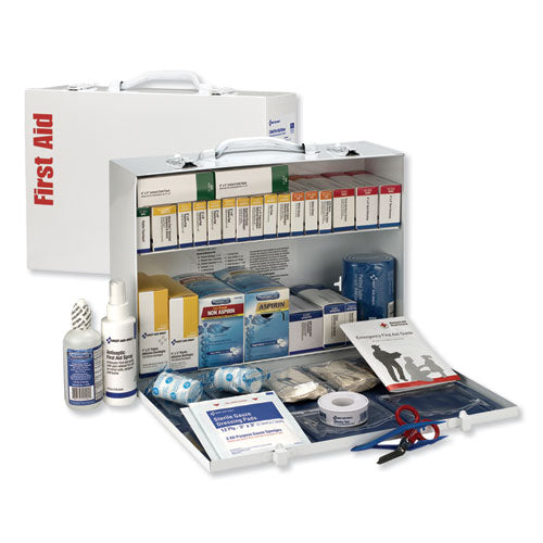 ANSI 2015 Class B+ Type I and II Industrial First Aid Kit for 75 People, 446 Pieces, Metal Case