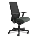 Ignition Series Mesh Mid-Back Work Chair, Supports Up to 300 lb, 17.5" to 22" Seat Height, Iron Ore Seat, Black Back/Base