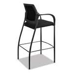 Ignition 2.0 Ilira-Stretch Mesh Back Cafe Height Stool, Supports Up to 300 lb, 31" High Seat, Black Seat/Back, Black Base