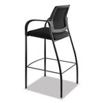 Ignition 2.0 Ilira-Stretch Mesh Back Cafe Height Stool, Supports Up to 300 lb, 31" High Seat, Black Seat/Back, Black Base