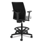 Ignition 2.0 Ilira-Stretch Mesh Back Task Stool, Supports Up to 300 lb, 23" to 32" Seat Height, Frost Seat, Black Back/Base