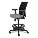 Ignition 2.0 Ilira-Stretch Mesh Back Task Stool, Supports Up to 300 lb, 23" to 32" Seat Height, Frost Seat, Black Back/Base