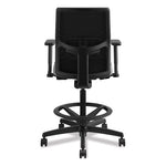 Ignition 2.0 Ilira-Stretch Mesh Back Task Stool, Supports Up to 300 lb, 23" to 32" Seat Height, Frost Seat, Black Back/Base