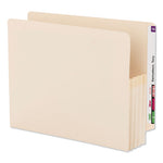 Manila End Tab File Pockets, 3.5" Expansion, Letter Size, Manila, 25/Box