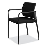 Accommodate Series Guest Chair with Arms, Fabric Upholstery, 23.25" x 22.25" x 32", Black Seat/Back, Charblack Legs, 2/Carton