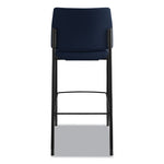 Accommodate Series Cafe Stool, Supports Up to 300 lb, 30" Seat Height, Navy Seat, Navy Back, Black Base