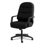 Pillow-Soft 2090 Series Executive High-Back Swivel/Tilt Chair, Supports Up to 300 lb, 17" to 21" Seat Height, Black