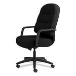 Pillow-Soft 2090 Series Executive High-Back Swivel/Tilt Chair, Supports Up to 300 lb, 17" to 21" Seat Height, Black