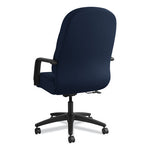 Pillow-Soft 2090 Series Executive High-Back Swivel/Tilt Chair, Supports Up to 300 lb, Navy Seat/Back, Black Base