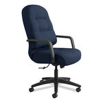 Pillow-Soft 2090 Series Executive High-Back Swivel/Tilt Chair, Supports Up to 300 lb, Navy Seat/Back, Black Base