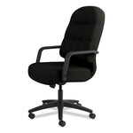 Pillow-Soft 2090 Series Executive High-Back Swivel/Tilt Chair, Supports Up to 300 lb, 16.75" to 21.25" Seat Height, Black