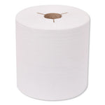 Universal Hand Towel Roll, Notched, 1-Ply, 8" x 800 ft, White, 6 Rolls/Carton