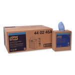 Industrial Paper Wiper, 4-Ply, 8.54 x 16.5, Unscented, Blue, 90 Towels/Box, 10 Boxes/Carton