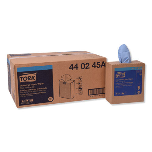 Industrial Paper Wiper, 4-Ply, 8.54 x 16.5, Unscented, Blue, 90 Towels/Box, 10 Boxes/Carton