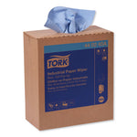 Industrial Paper Wiper, 4-Ply, 8.54 x 16.5, Unscented, Blue, 90 Towels/Box, 10 Boxes/Carton